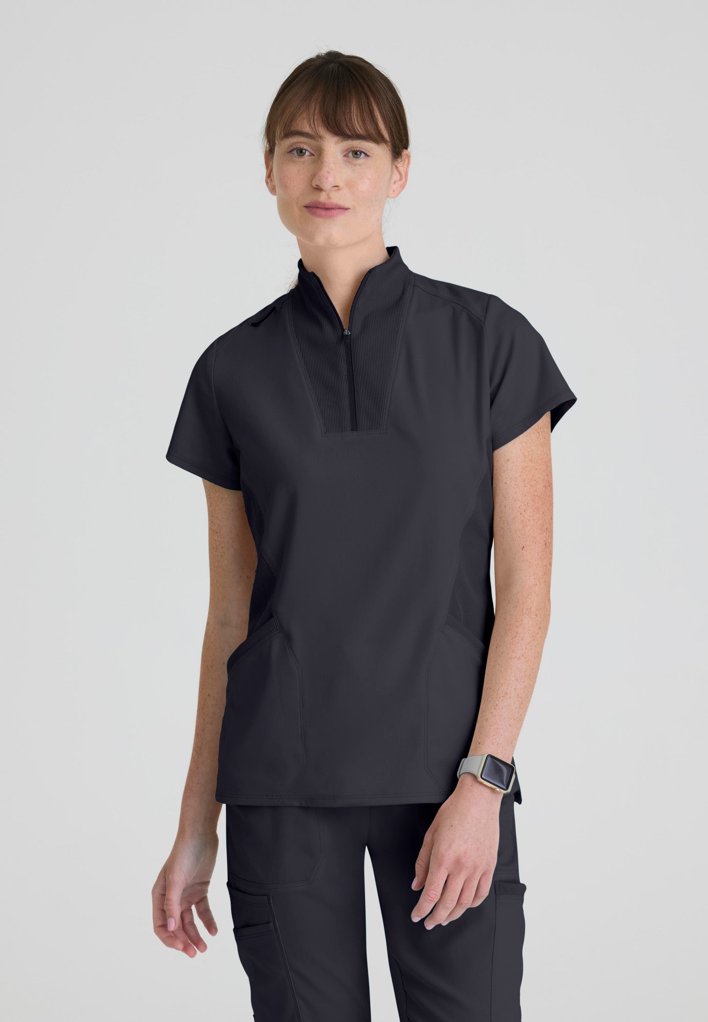 Kristi Top - Steel - Grey's Anatomy Scrubs